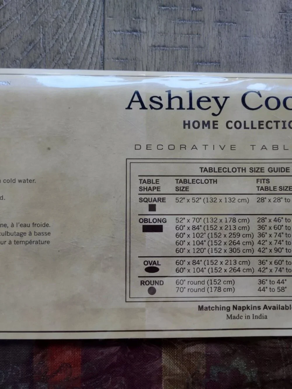 Tablecloth Autumn/Fall Ashley Cooper Oblong-60 X 84- 100% Cotton NEW